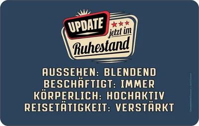 Produktbild von Update Ruhestand - Frühstücksbrettchen - Resopal Brettchen