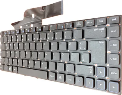 Zdjęcie produktu dla Czarny - Niemiecka klawiatura bez ramki wersja 14'' kompatybilna z Samsung NP300V3A-S02DE
