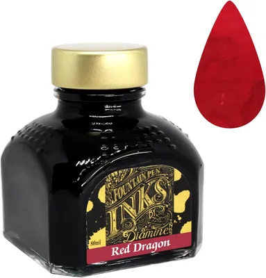Productafbeelding van 80ml red dragon vulpen inkt fles