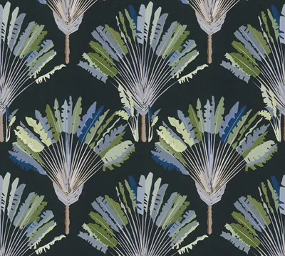 Zdjęcie produktu dla Architects Paper tapeta jungle tapeta jungle chic tapeta palma tapeta włóknina zielony czarny niebieski szary brązowy 10,05 m x 0,53 m