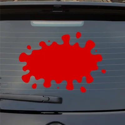 Produktbild von Heckscheibenaufkleber Farbkleks Splash Auto-Aufkleber 55x38 cm Rot Auto Aufkleber Sticker