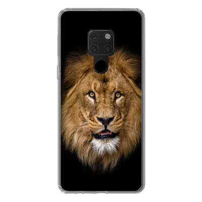 Produktbild von MuchoWow® Handyhülle Schutzhülle Hülle für Huawei P40 Lite Löwe - Porträt - Schwarz - Tiere Silikon Softcase Handy Hülle - Handy