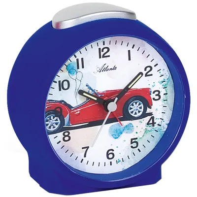 Produktbild von Atlanta 1981/5 Wecker für Kinder Kinderwecker Auto blau leise Autowecker