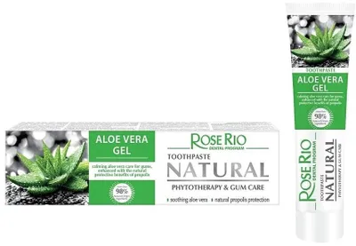 Obrázok produktu pre Rose Rio Prírodná zubná pasta s aloe vera – fytoterapia a starostlivosť o ďasná, 65 ml