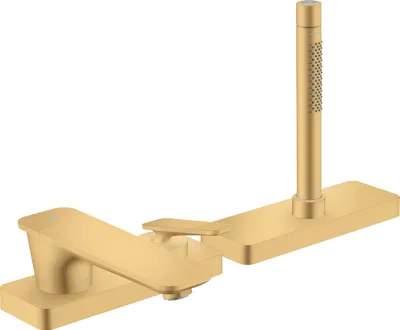 Produktbild von hansgrohe AXOR Citterio C 3-Loch Einhebel-Wannenrandmischer mit sBox, 2 Verbraucher, Cubic cut, 49431250