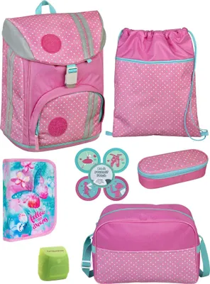 Produktbild von Mädchen Schulranzen Set 1. Klasse Scooli ergonomischer, leichter Schulrucksack mit Motiv Klettis