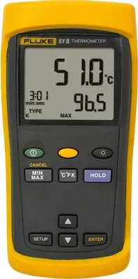 Zdjęcie produktu dla Fluke 51 II Urządzenie do pomiaru temperatury -250 do +1372 °C Sonda typu J, K, T, E (1281142)