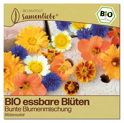 Produktbild von Samenliebe  Essbare Blüten Samen | Blumenmischung - bunt & essbar - samenfestes  Saatgut