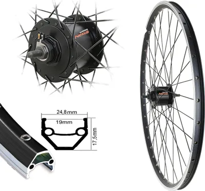 Produktbild von Bärwinkels 28 Zoll Vorderrad Laufrad Shimano Nabendynamo NEXUS DH-C30001 1,5 W schwarz