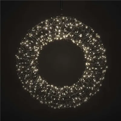 LED Deko – Adventskranz, 480 LED, Außen und Innen, warmweiß