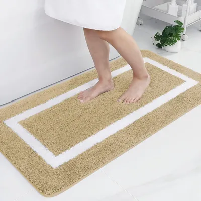 Productafbeelding van Antislip Badmat van Microvezel, 60 x 120 cm, Beige