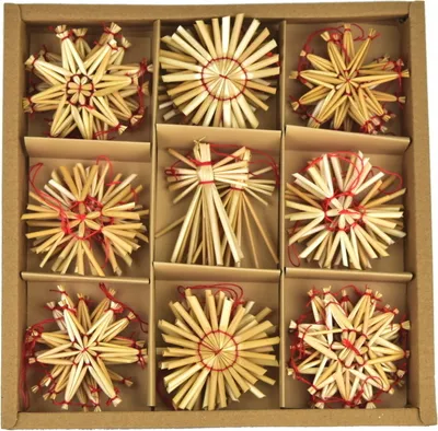 Image de Boules de Noël en paille, 36 boules