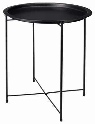 Produktbild von HOWHOMELY | Couchtisch - Sofatisch - schwarz - 47x50 cm - aus Metall - Seitentisch - Praktisch