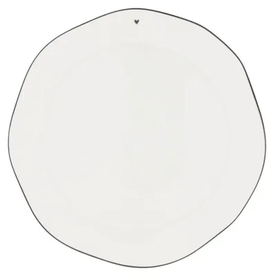 Produktbild von Speiseteller, Essteller KLEINES HERZ schwarz D. 27cm Keramik Bastion Collections