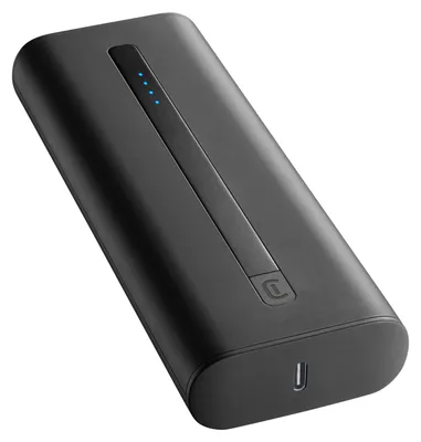 Produktbild von Cellularline Power Bank THUNDER 20000 Tragbares, extra kompaktes Ladegerät, 20000 mAh, Schwarz