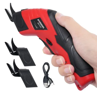 Elektrische Schere, 2 Wolframstahlklingen, 9 mm Schnitt, wiederaufladbar