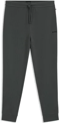 Immagine prodotto di Pantaloni pigiama da uomo Boss Nightwear in tessuto a nido d'ape, grigi, 100% cotone (50535878-HB345) 50535878-345
