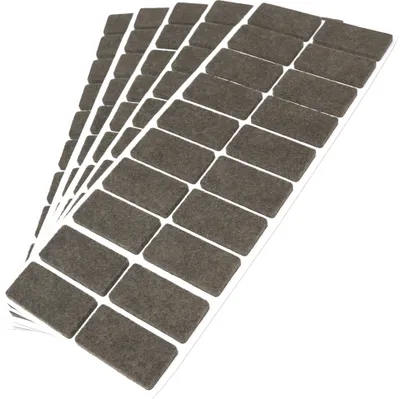 Produktbild von Adsamm® | 100 x selbstklebende Filzgleiter / Braun / 20x40 mm / rechteckig / Möbelgleiter aus Filz mit 3.5 mm Stärke
