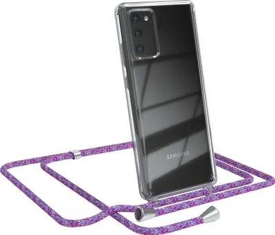 Produktbild von EAZY CASE Handykette kompatibel mit Samsung Galaxy Note 20 / Note 20 5G, Handyhülle mit Umhängeband, Handykordel, Schutzhülle Clear, Band in Bunt