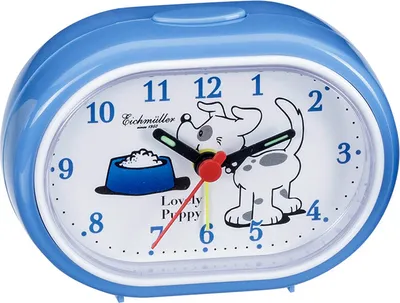 Produktbild von Analoger Wecker Lovely Puppy Kinderwecker mit kleinem Hund blau