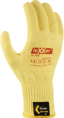 Produktbild von 12 Paar Mittelstrick-Handschuhe ARAMID mit Noppen Größe 9