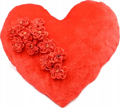 Produktbild von Plüsch Herz Kissen 37x32cm - Romantisches Kuschelkissen für Valentinstag & Liebe - Deko
