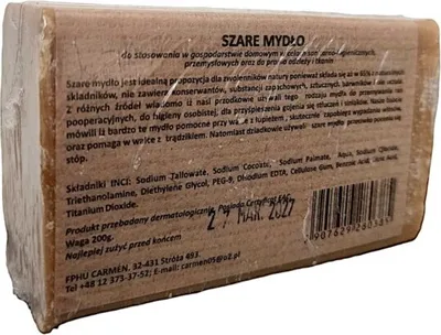 Produktbild von Carmen Grey Soap 65 % 200 g Waschseife