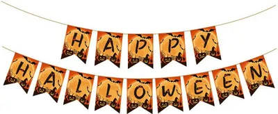 Produktbild von Halloween Wimpelkette, Deko DIY Banner, Party Girlande, Hängedeko, Halloween-Partydeko