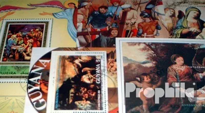 Produktbild von Briefmarken Motive 5 verschiedene Christliche Gemälde Blöcke