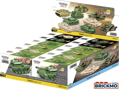 Image de Cobi Historical Collection World War II 3109 CDU Tanks Scale 1/72 Display (réf. 3095/3097/3099 chacun)