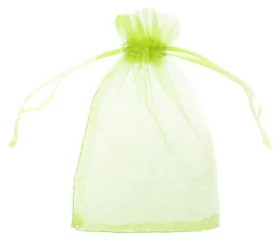 Produktbild von Geschenkbeutel Organza | 13 x 18 cm Hellgrün 10 Stück