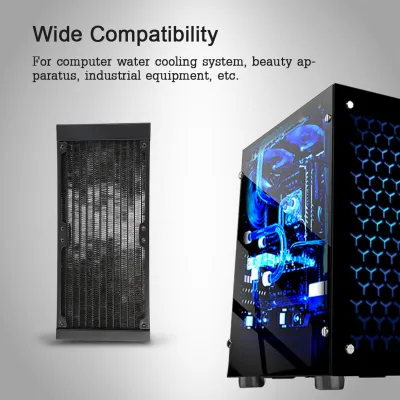 Image de Échangeur thermique pour PC à dissipation rapide, 12 tubes, modèle robuste - 240 mm