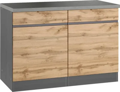 Produktbild von Held Möbel Unterschrank mit Schublade und Drehtür PISA BxTxH 120 x 60 x 86 cm wildeiche matt zerlegt Anschlag reversibel