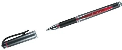 Produktbild von Faber-Castell Gelroller uni-ball® SIGNO UM 153, Strichstärke 0,6 mm, Schreibfarbe rot, Schaftfarbe schwarz