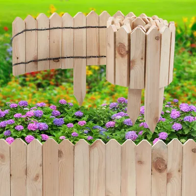 Produktbild von Bettizia Rasenkante Rollborder Kiefernholz Holzzaun Rolborder 200*20*1.5cm Unbehandelt Beeteinfassung Rasenkante Gartenzaun Holz Dekozaun