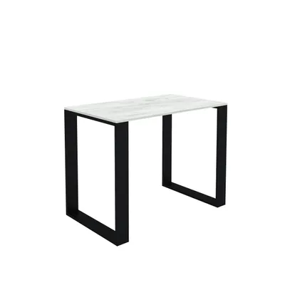 Image de AKKE Blanc Craft LOFT Table avec pieds noirs LxlxH : 60x50x75 cm
