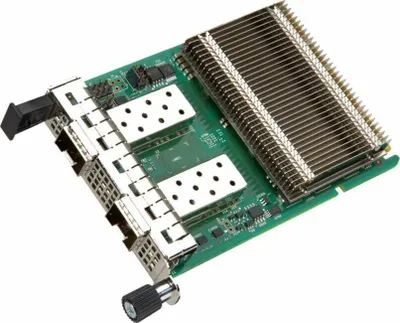 Produktbild von Intel E830-XXVDA2 (OCP3.0), Eingebaut, Kabelgebunden, PCI Express, Faser, 25000 Mbit/s, Grün, Silber