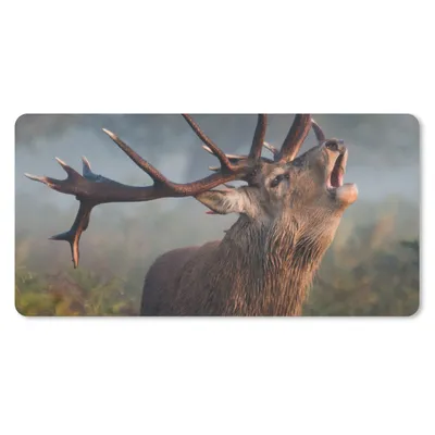 Produktbild von MuchoWow® Mauspad Mousepad Hirsche - Geweihe - Pflanzen - Herbst 60x30 cm - Mousepads - Maus Mat - Pad - Mausunterlage - Nachhaltig