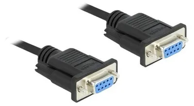 Obrázok produktu pre DeLOCK 86614, čierna, 0,5 m, RS-232, RS-232, samec, samec