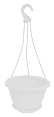 Obrázek produktu pro Květináč Galicia Ø 30 x V 19 cm Bílý polypropylen s podšálkem