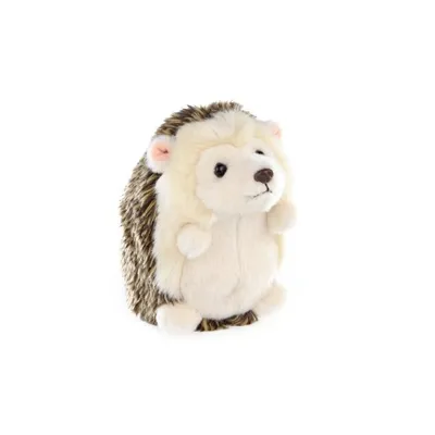 Produktbild von Uni-Toys „Igel“ braun: Plüschtier sitzend, Größe: 13cm