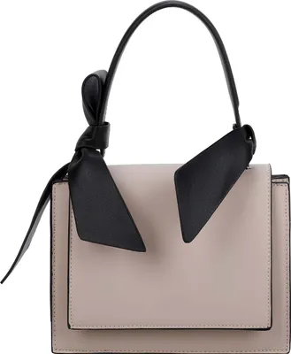 Image de Gallantry, sac à main féminin aux nœuds décoratifs et au rabat rigide, beige