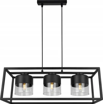 Produktbild von Hängelampe Käfig eleganter Glasschirm