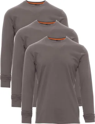 Produktbild von Mivaro Herren 3er Pack Langarmshirts aus Baumwolle - Longsleeve mit Rundhals, leicht anliegend, feinmaschiges Gewebe, Größen S bis 5XL