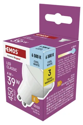 LED Lampe Classic MR16 Weiß/ GU10 / 4 W (39 W) / 450 lm / Kalt-Weiß