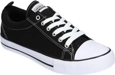 Produktbild von AMERICAN CLUB LH05 Original Herren-Sneaker, luftige Sneakers, Schnür-Canvas-Sneaker, Schwarz 42