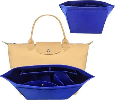 Image de Organiseur Vilten pour sacs Longchamp, organiseur de portefeuille pliable pour sacs, bleu, L 38 × 25 × 17 cm