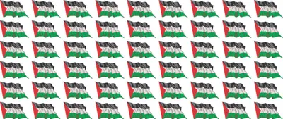 Produktbild von Mini Aufkleber Set - Pack wehend - 20x12mm - selbstklebender Sticker - Palestina - Flagge / Banner / Standarte fürs Auto, Büro, zu Hause und die Schule - 54 Stück