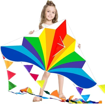 Obrázok produktu pre Lietajúci drak Hoofer Rainbow Delta pre deti a dospelých s 300ft vlascom