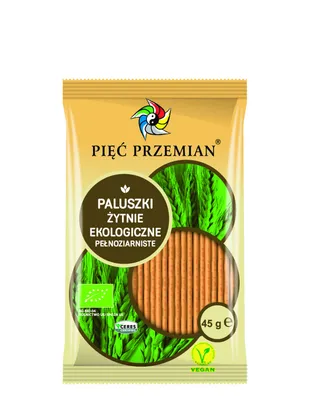 Obrázok produktu pre RAŽNÉ TYČINKY CELOZRNNÉ, 45 g - PÄŤ PREMENENÍ
